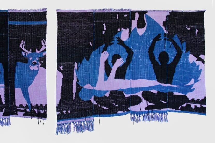 Diedrick Brackens’ weavings at Various Small Fires gallery depict the simple life