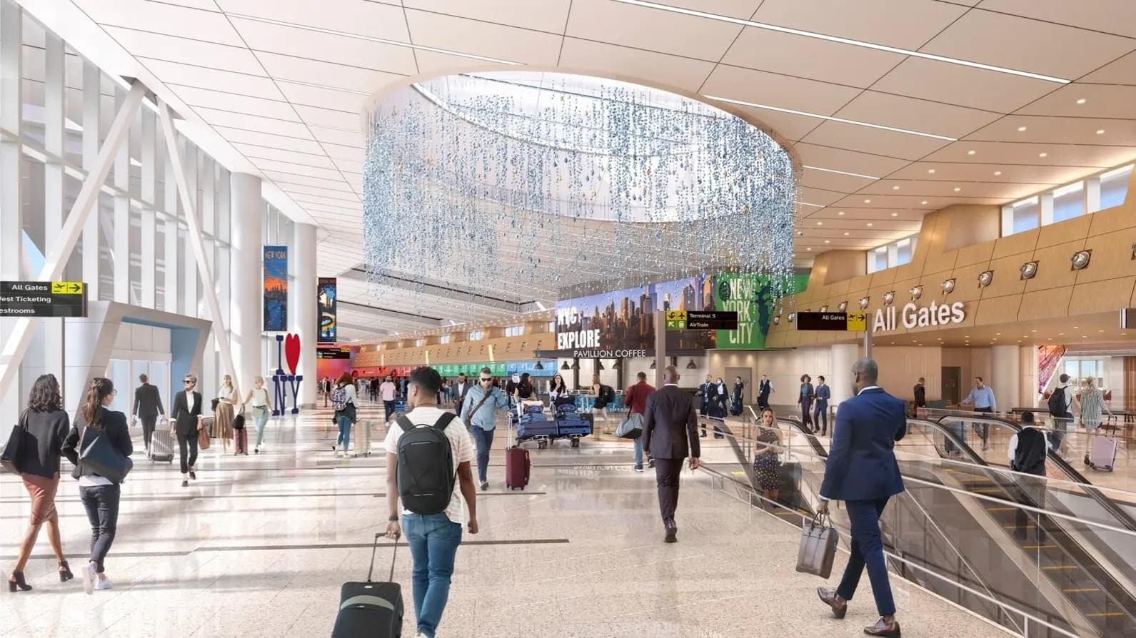 John F. Kennedy International Airport will debut 18 public art commissions in Terminal 6, opening in 2026
