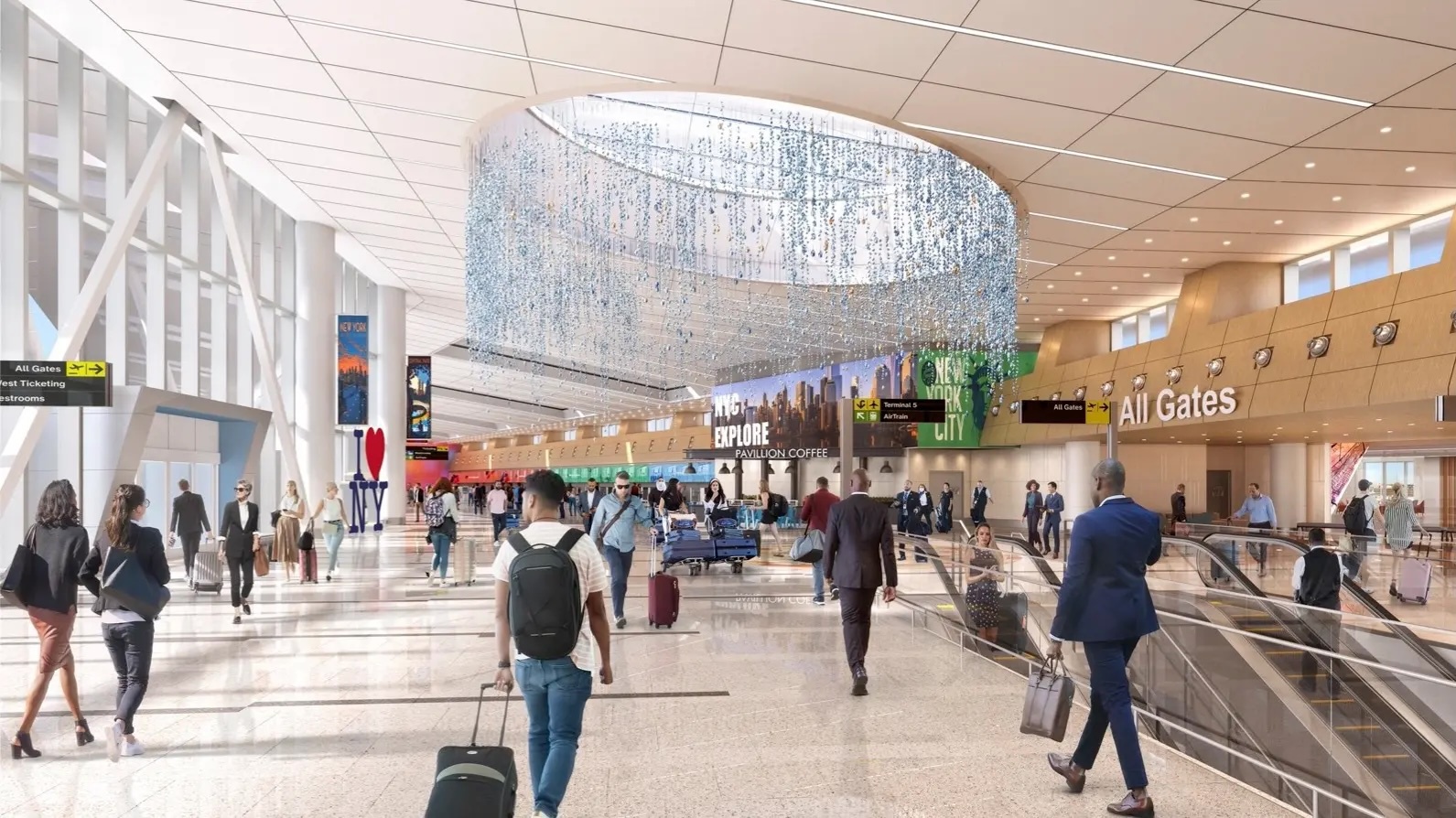 John F. Kennedy International Airport will debut 18 public art commissions in Terminal 6, opening in 2026